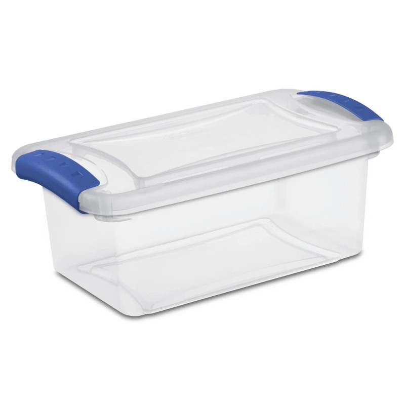 Sterilite (3 pack) 7 Quart Latch Box, Clear Plastic Storage