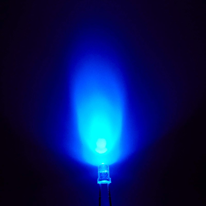 Chanzon 100 pcs 3mm Blue LED Diode Lights (Clear Round