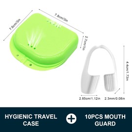 10pcs Teeth Grinding Mouth Guard for Grinding Teeth Sleep at Night Grinding Guard, Anti-Grinding Braces (Type B, Pack of 10)