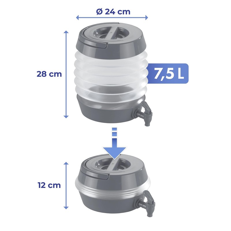 Maximex Foldable Drinks Dispenser, Large Drinks Barrel with Practical Tap,