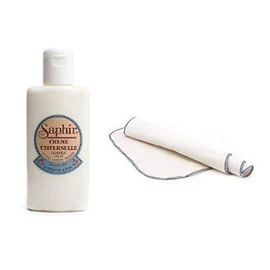 SAPHIR Creme Universelle Leather Balm and Polishing Cloth - Cleans, Nourishes and Protects Leather