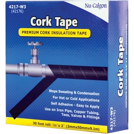 Nu-Calgon 4217-W3 Cork Insulation Tape, 2" x 1/8" x 30' Roll
