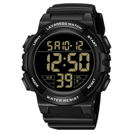 Bomieux Mens Digital Watch, Sport Military Watches for Men Waterproof LED Screen Large Face Tactical Watch with Backlight Alarm Stopwatch Wrist Watch