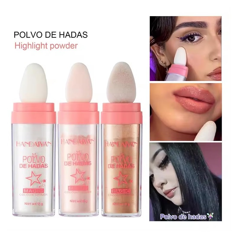 3 Color Highlighter Contour Powder Makeup,Brighten Body,Long-Lasting,Glitter,Shimmer, for Face and