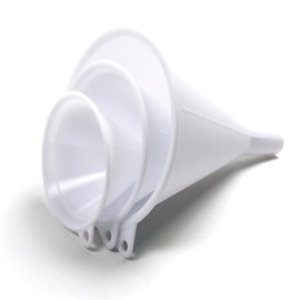 Norpro Plastic Funnel, Set of 3, Set of Three, White