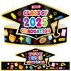 Class of 2025 Graduation Caps Paper Crafts Stickers 12 Pack