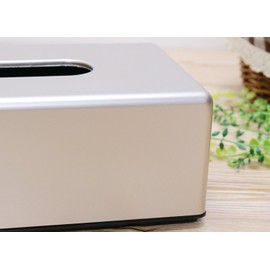 Ikeda 99063 Stylish Tissue Box, Silver