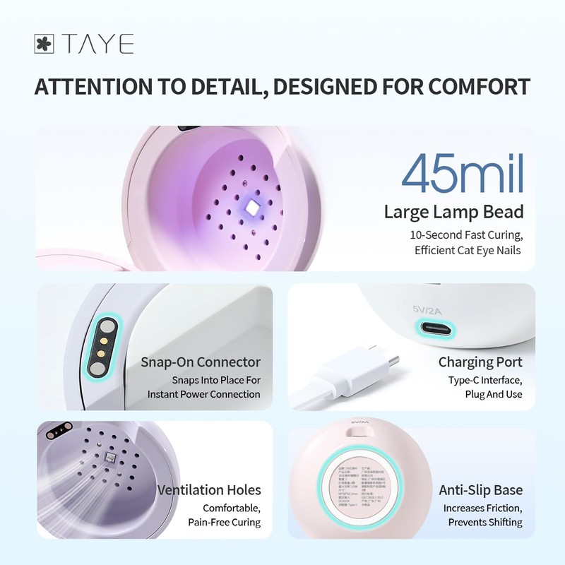 TAYE Cat Eye Nail Lamp 2 in 1 Magnetic UV/LED,