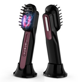 iKeener TENS Red and Blue Light Hair Growth Comb, 3-in-1 Face and Body Hair Growth Comb, Laser Hair Loss Prevention, Portable