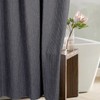 Dark Grey Waffle Shower Curtain: 96 Inch Gray Textured Heavy