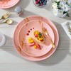 LOVECASA Pink Dinnerware Sets for 4, 12 Piece Porcelain Plates