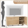 ANJ 55" Sideboard Buffet Cabinet with Storage,Modern Wave Credenza Accent