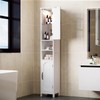 Hawkrown 67" Tall Bathroom Storage Cabinet with Lights, Slim Narrow