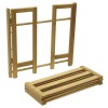 Winsome Clifford 4-Tiers Transitional Solid Wood Shoe Rack in Natural