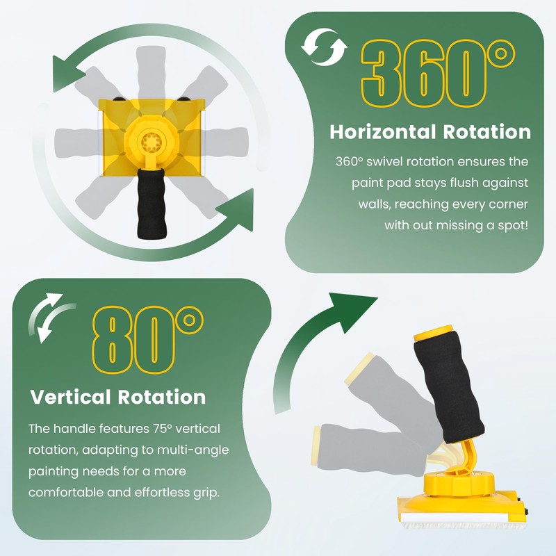 VOOMEY Paint Edger, 360° Rotation Handle Paint Edger Trimmer with