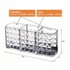 3 Compartment Acrylic Cosmetic Brushes Storage, Makeup Brush Holder Organizer,Perfect
