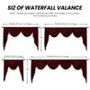 KNEOQIT Luxury Burgundy Red Velvet Curtain Valance, Soft Touch Rod