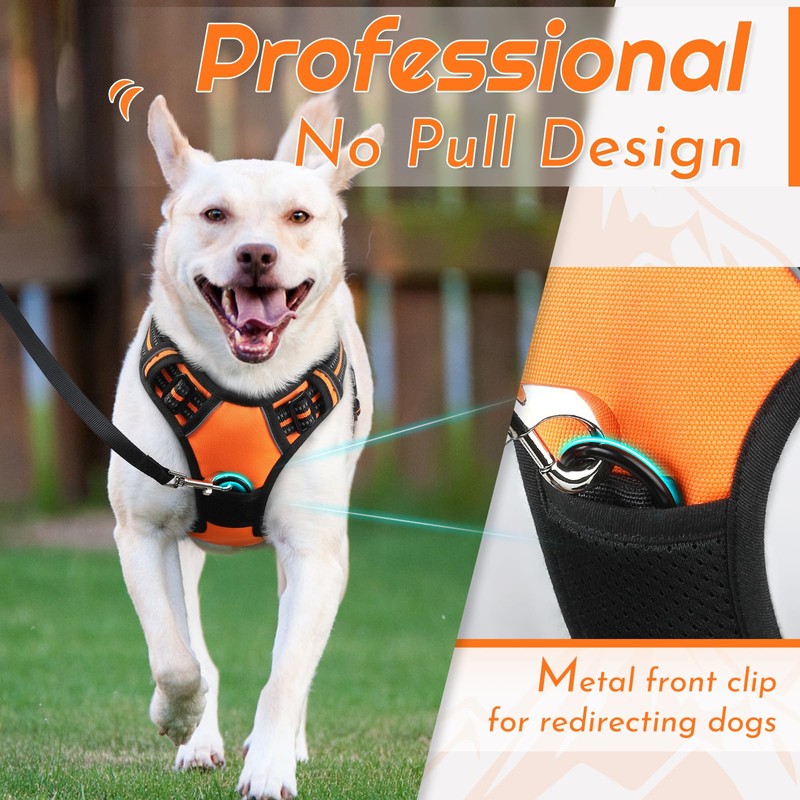 Eagloo Dog Harness for Large Dogs, No Pull Service Vest