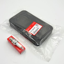 Genuine 17211-ZBH-W00 Air Filter Element with Genuine 98079-55846 Spark Plug BPR5ES for Honda EB4000x EB5000 EB6500 EM4000sx EM4000sx EM5000sx EM6500sx Generators
