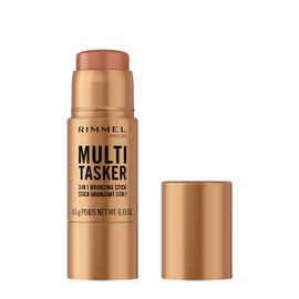 Rimmel Rimmel Multi Tasker 3 in 1 Bronzing Stick, 002 Medium, Sculpted and Bronzed Glow, All-Day Wear, Sheer and Dewy Finish, Infused with Vitamin C & E, Vegan Formula, Cruelty-Free