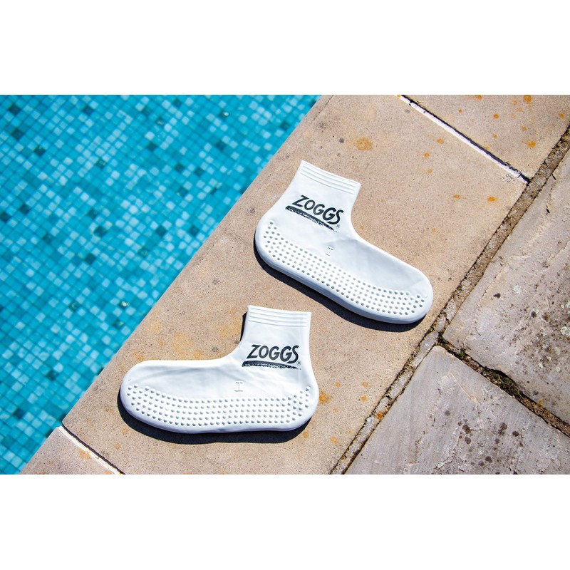 Zoggs Unisex Latex Pool Socks, White or Navy, 10-13