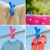 Plastic Towel Clips Set, 12 Pieces, Multicoloured (Blue, Green, Pink)