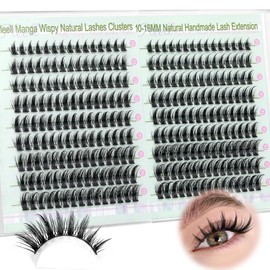 Manga Lash Clusters Anime Spiky Eyelash Clusters 270Pcs Individual Lashes Clusters 10-16MM Cluster Eyelash Extensions D Curl DIY Eyelashes Clusters Comfortable Soft Lash Extension by Pleell