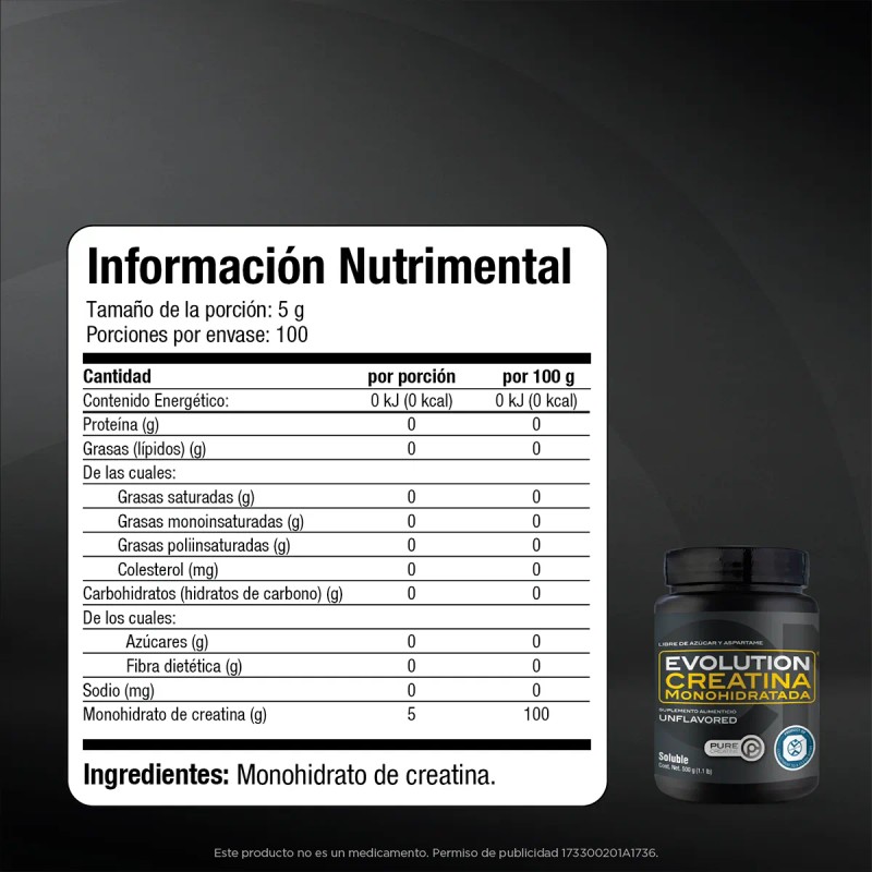 2 Creatina Monohidratada Pura En Polvo = 200 Porciones 1