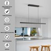 Zihoi Modern Ceiling Pendant Light,47in LED Black Linear Ceiling Chandelier