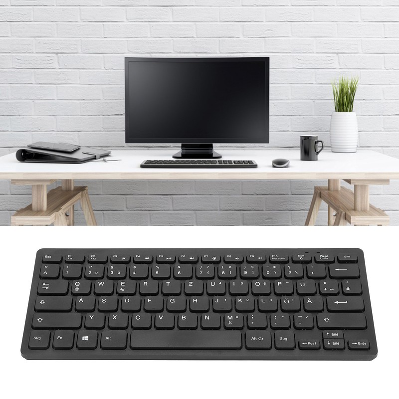 Computer Keyboards Ergonomic Design UltraThin Mini Durable Wired 78 Keys