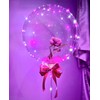 Pink Led Balloons 6set Light up Balloons Clear Bobo Balloons