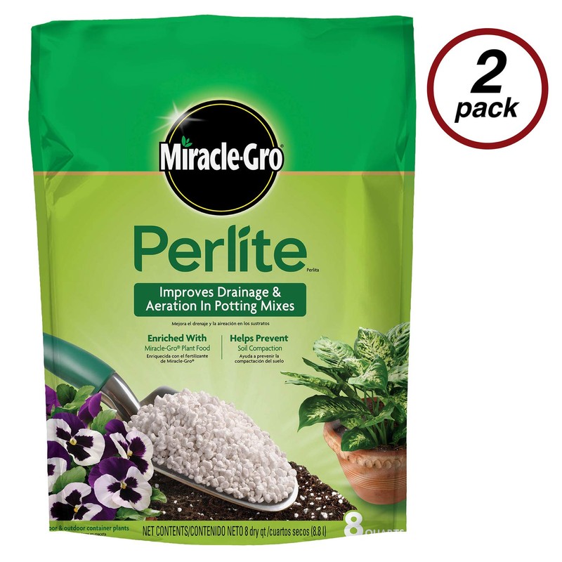 Miracle-Gro Perlite, Helps Improve Drainage and Aeration in Potting Mixes,
