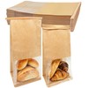 Jexila 50 Pack Small Bakery Bags with Window Reusable Cookie