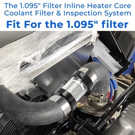 WIKIBB 1-1/2" Universal Filter Inline Heater Core Coolant Filter and Inspection System Stainless Steel Filter Mesh Matching Fixture