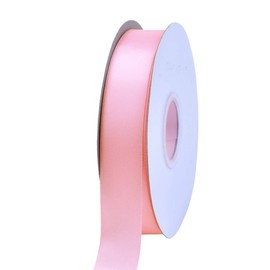 Ribest 1 inch Light Pink Double Face Satin Ribbon 50 Yards Per Roll for Gift Wrapping Flowers Bouquet Hair Accessories Wedding Birthday