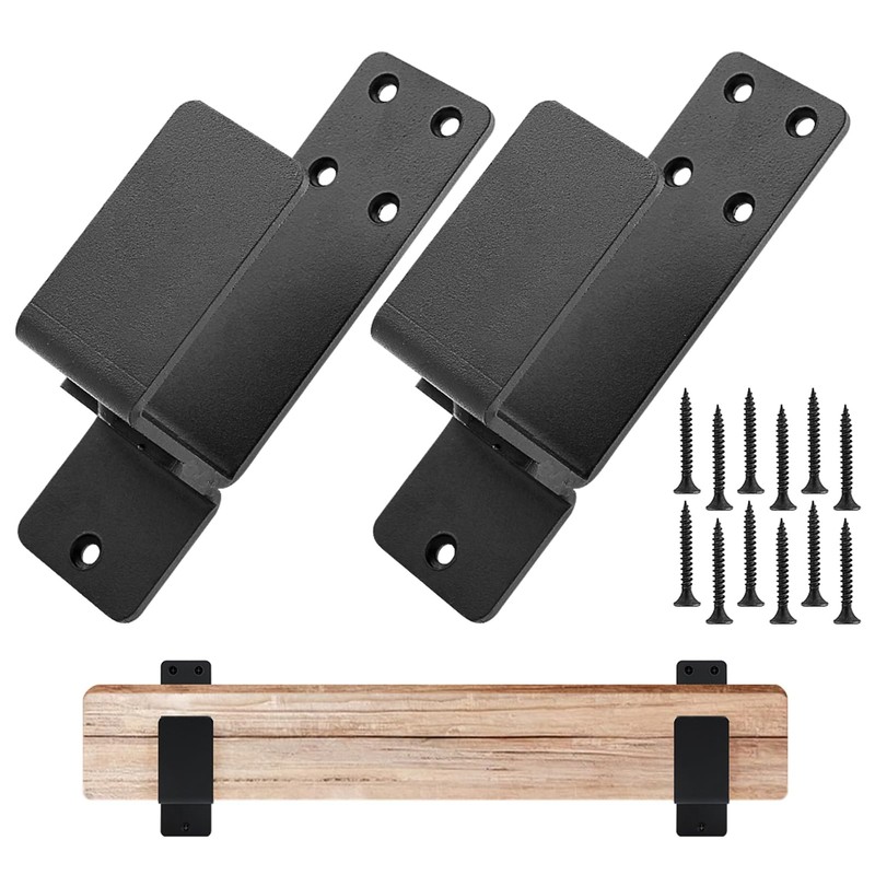 2 Pack Door Barricade Brackets for 2 X 4 Lumber,