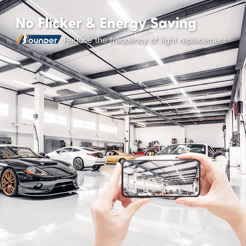 BBOUNDER 2FT LED Shop Light Fixture, Super Bright 2200LM, Cool