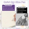 PATIKIL 12pcs Quick Dry Glue Pens Pink Purple Green Blue
