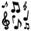 Musical Notes Peel 'N Place (black) Party Accessory (1 count)