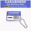 CTB Dealz Oval Carabiner Stainless Steel with Clips 3.15" -