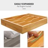 oridom Expandable Bamboo Kitchen Drawer Organizer for Cutlery and Utensils,
