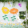 6Pcs Extra Large Reusable Flower Template, Useful Wall Stencils Supplies