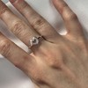 Sterling Silver Open Heart Clear CZ Adjustable Ring