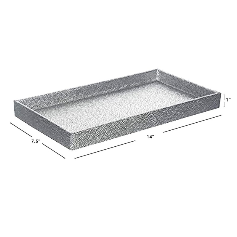 Home Basics Plastic Vanity Tray for Jewelry, Make up, Perfume,