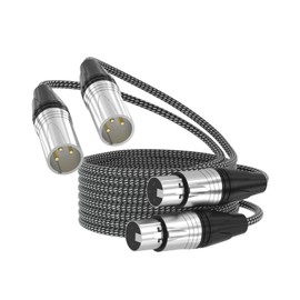 Cableet Braided XLR Cables 10ft 2 Pack, Short XLR Cables, XLR Male to Female 3-Pin Balanced Shielded Audio Cables for Mic Mixer, Recording Studio, Podcast, Microphone, Speaker Systems, 10 Feet