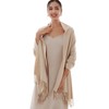 RIIQIICHY Winter Scarf for Women Beige Pashmina Shawls Wraps for