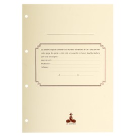 le dauphin - Ref. 2734D - 1 Numbered/perforated refill 50 plain white sheets paper thickness 90 g for legal binders with master key cover - A4 size