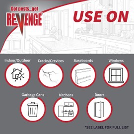 Bonide 4635 Concentrate Revenge Home Pest Control, 18 oz, Long Lasting Protection Kills 500+ Listed Insects, for Indoors and Outdoors, 18-oz