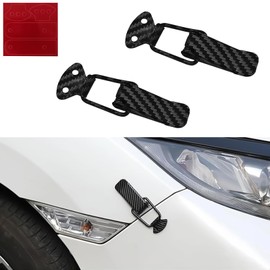 QKYS 2PCS Bumper Clips, Durable Carbon Fiber Quick Release Bumper, Carbon Fiber Security Lock Clips Front Rear Bumper, Universal Car Bumper Repair Kit Fit for Most Cars, Trucks and SUV (Small)