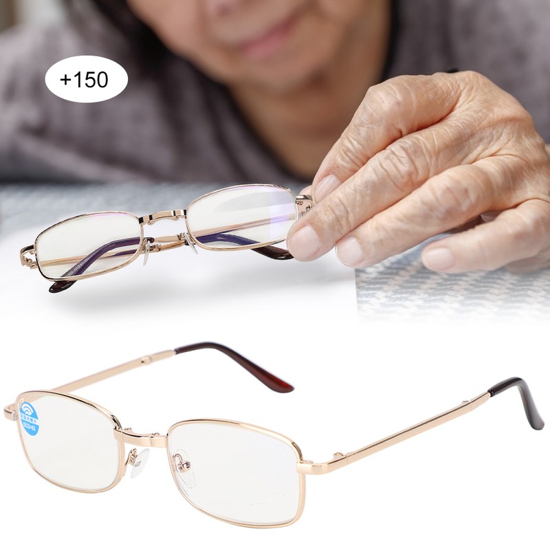 Folding Presbyopic Glasses Blue Light Blocking Anti Fatigue Reading Glasses